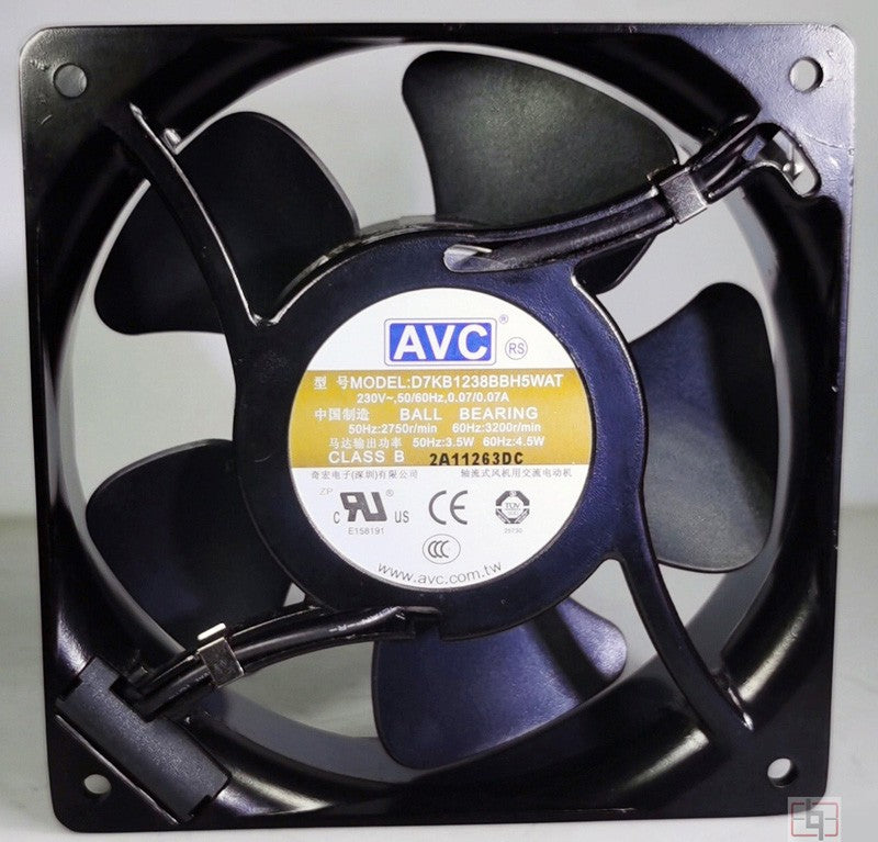 AVC D7KB1238BBH5WAT 230V 0.07A 2wires Cooling Fan - Original New AVC D7KB1238BBH5WAT 230V 0.07A 2wires Cooling Fan - Original New